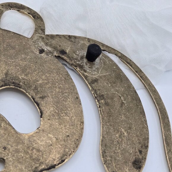 Mid Century Brass WWF Panda Logo Trivet, Vintage Panda Hanging WWF panda decor - Picture 5 of 10